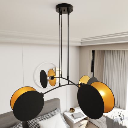Chandelier on a string MOTIF 4xE14/10W/230V black