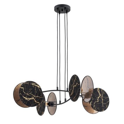 Chandelier on a string MOTIF 4xE27/15W/230V black/gold