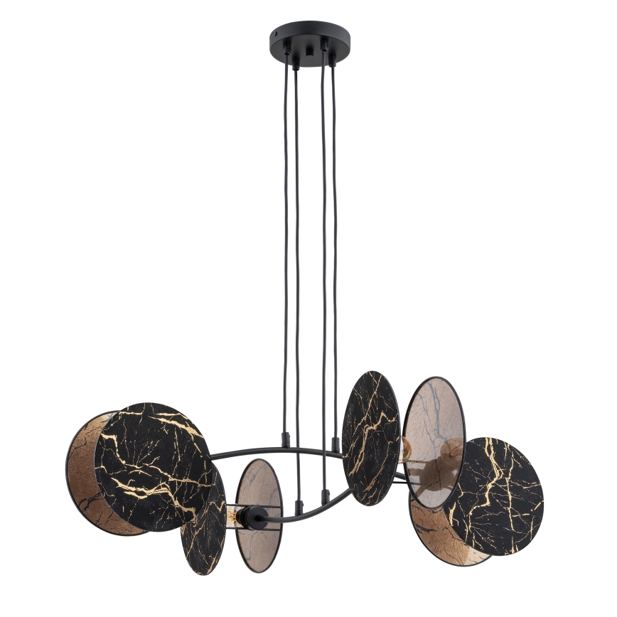 Chandelier on a string MOTIF 4xE27/15W/230V black/gold