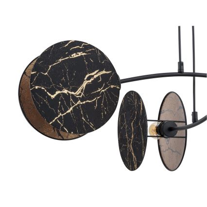 Chandelier on a string MOTIF 4xE27/15W/230V black/gold