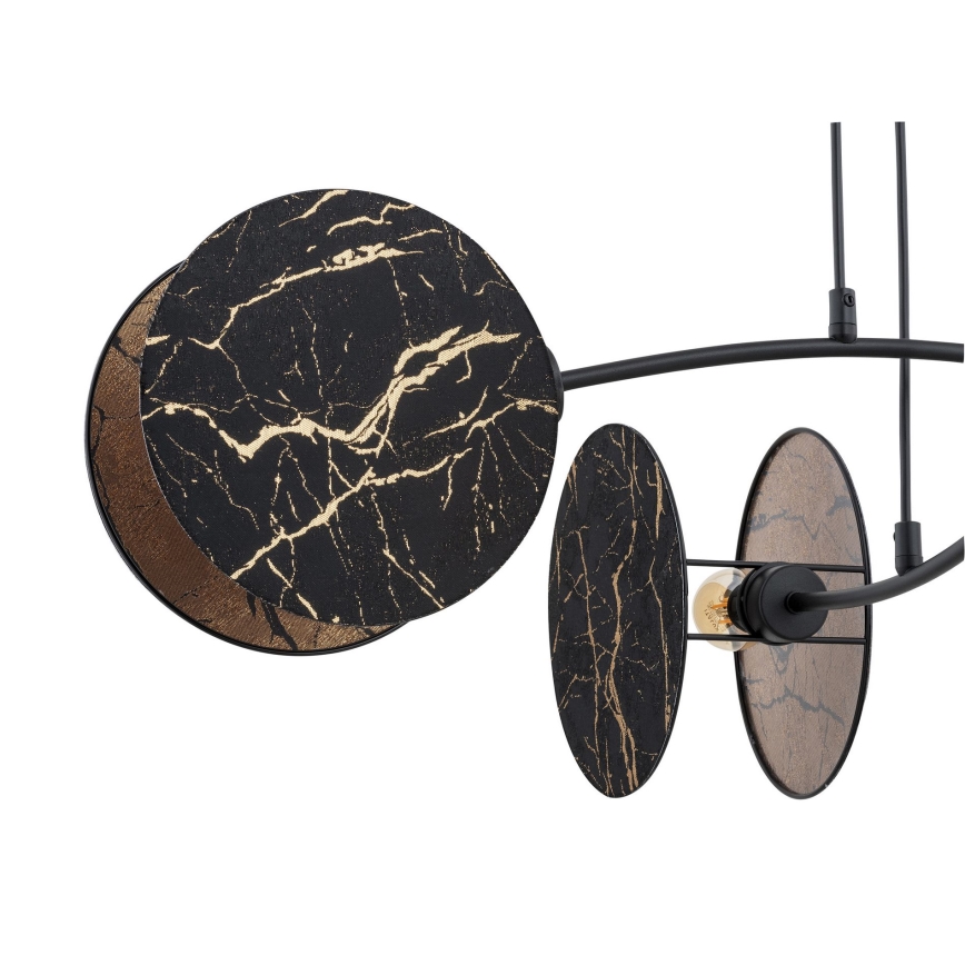 Chandelier on a string MOTIF 4xE27/15W/230V black/gold