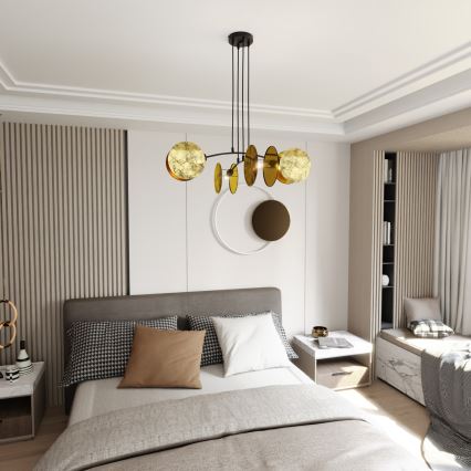Chandelier on a string MOTIF 4xE27/15W/230V gold