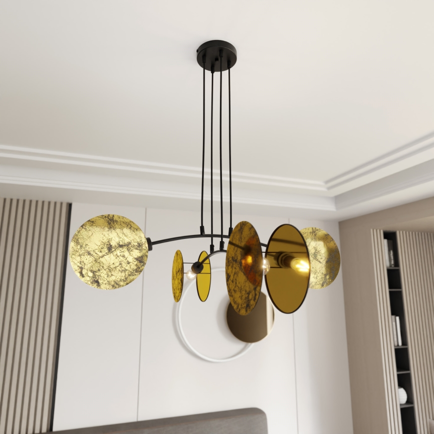 Chandelier on a string MOTIF 4xE27/15W/230V gold
