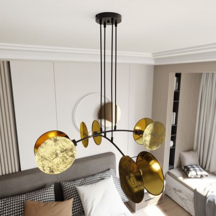 Chandelier on a string MOTIF 4xE27/15W/230V gold