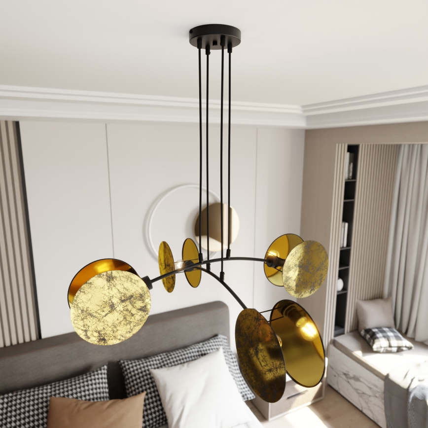 Chandelier on a string MOTIF 4xE27/15W/230V gold