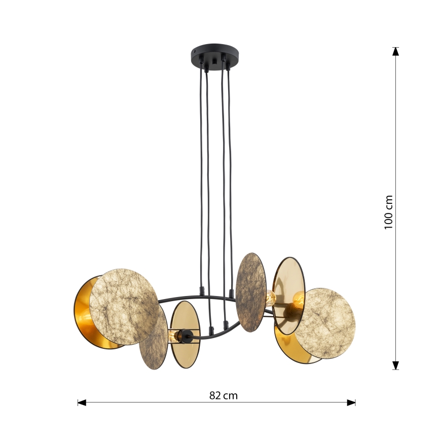 Chandelier on a string MOTIF 4xE27/15W/230V gold
