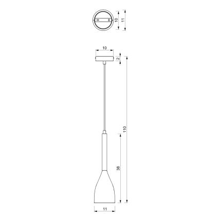 Chandelier on a string MUZA 1xE27/60W/230V