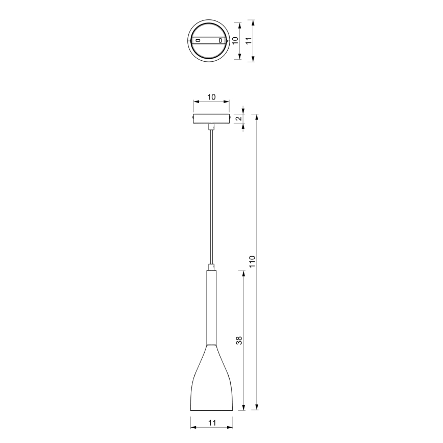 Chandelier on a string MUZA 1xE27/60W/230V