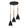 Chandelier on a string MUZA 3xE27/60W/230V round