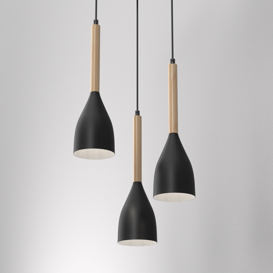 Chandelier on a string MUZA 3xE27/60W/230V round