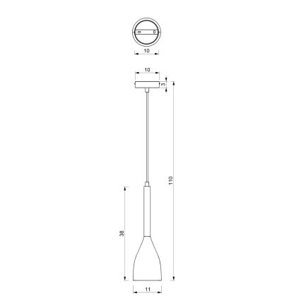Chandelier on a string MUZA NEW 1xE27/60W/230V white
