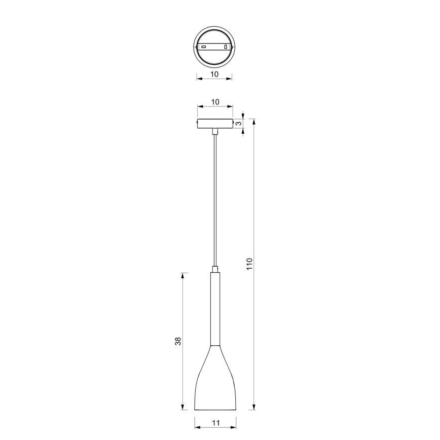 Chandelier on a string MUZA NEW 1xE27/60W/230V white