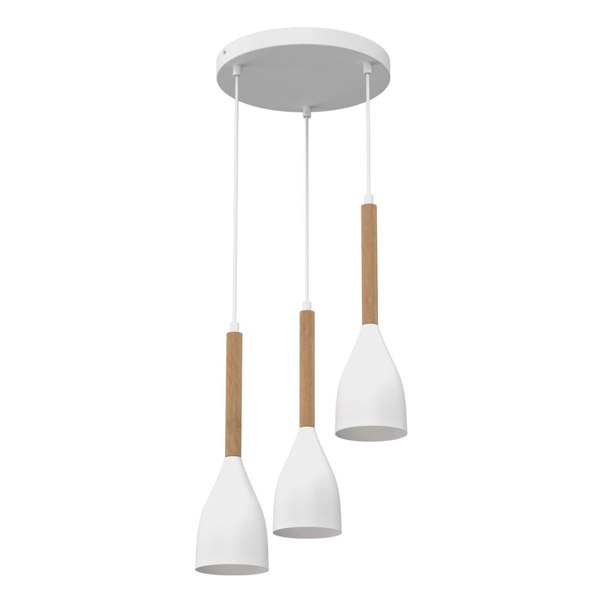 Chandelier on a string MUZA NEW 3xE27/60W/230V beech/white