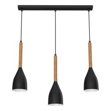 Chandelier on a string MUZA NEW 3xE27/60W/230V black