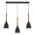 Chandelier on a string MUZA NEW 3xE27/60W/230V black