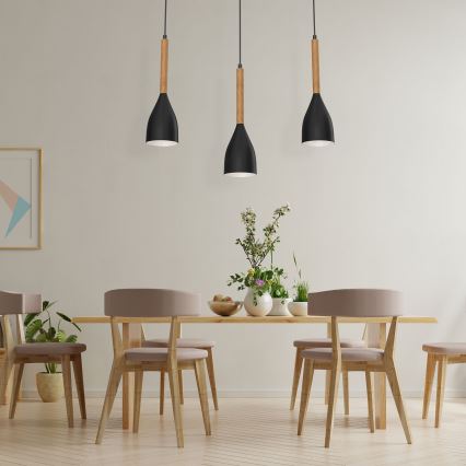 Chandelier on a string MUZA NEW 3xE27/60W/230V black