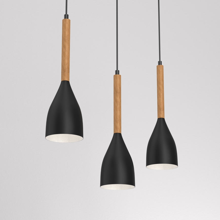 Chandelier on a string MUZA NEW 3xE27/60W/230V black