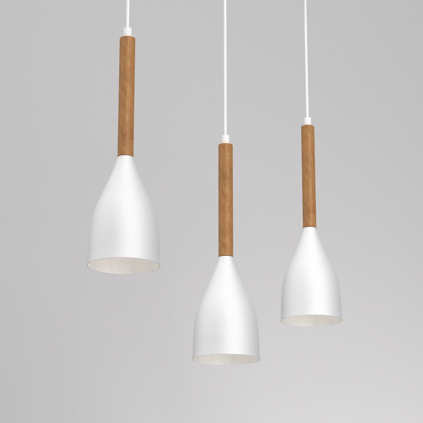 Chandelier on a string MUZA NEW 3xE27/60W/230V white