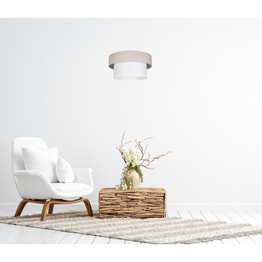 Chandelier on a string NATA 1xE27/60W/230V beige