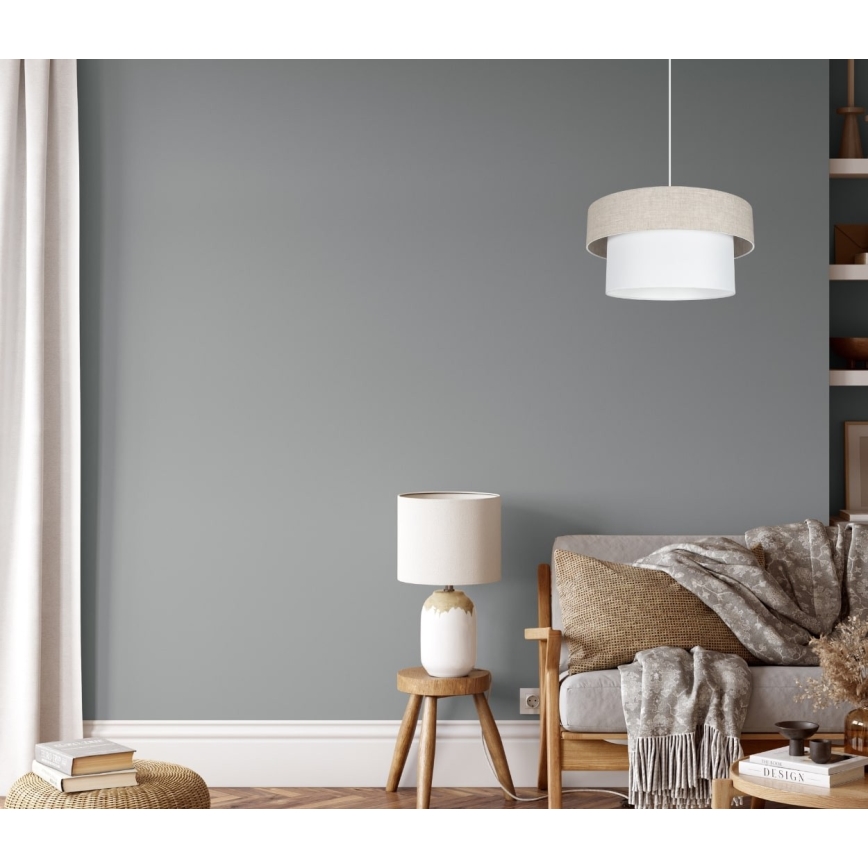 Chandelier on a string NATA 1xE27/60W/230V beige
