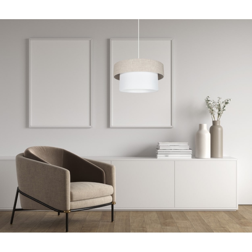 Chandelier on a string NATA 1xE27/60W/230V beige