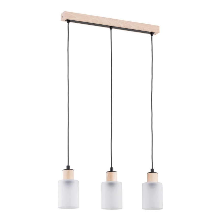 Chandelier on a string NATUR 3xE27/60W/230V