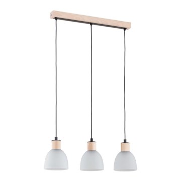 Chandelier on a string NATUR 3xE27/60W/230V