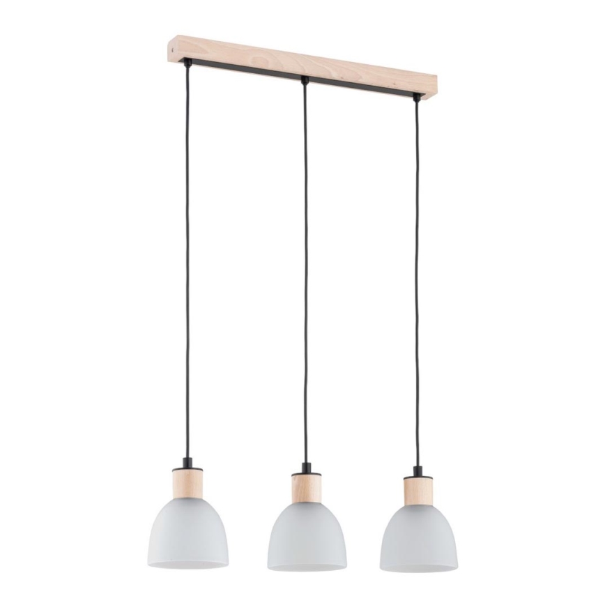 Chandelier on a string NATUR 3xE27/60W/230V