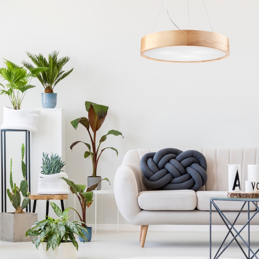 Chandelier on a string NATURAL 3xE27/60W/230V ø 47 cm pine - FSC certified