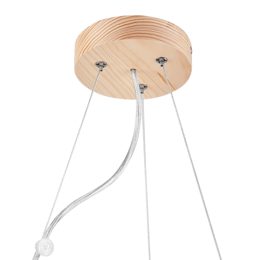 Chandelier on a string NATURAL 3xE27/60W/230V ø 47 cm pine - FSC certified