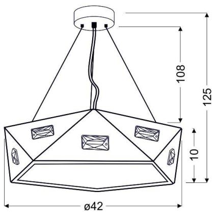 Chandelier on a string NEMEZIS 3xG9/40W/230V