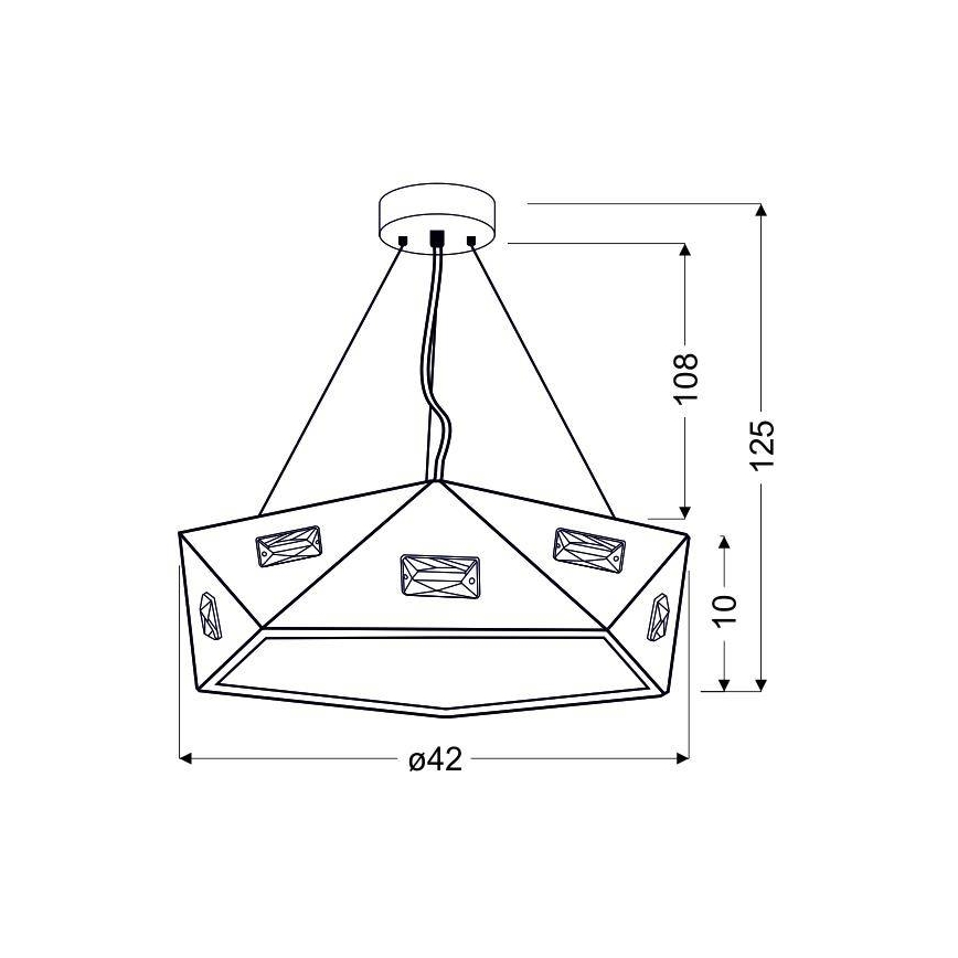 Chandelier on a string NEMEZIS 3xG9/40W/230V