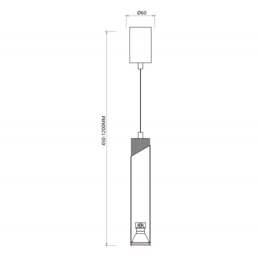 Chandelier on a string NEO 1xGU10/8W/230V white