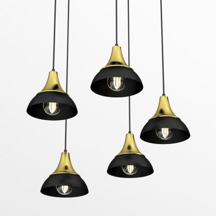 Chandelier on a string NERGIS 5xE27/60W/230V