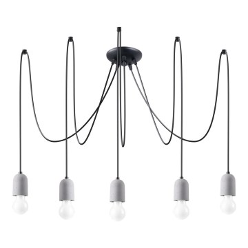 Chandelier on a string NESO 5xE27/15W/230V spider concrete