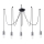 Chandelier on a string NESO 5xE27/15W/230V spider concrete