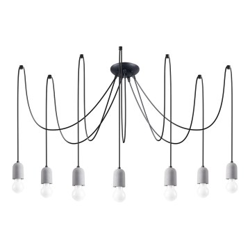 Chandelier on a string NESO 7xE27/15W/230V spider concrete