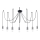 Chandelier on a string NESO 7xE27/15W/230V spider concrete