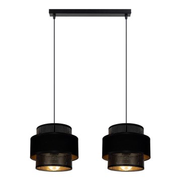 Chandelier on a string NESS 2xE27/60W/230V black