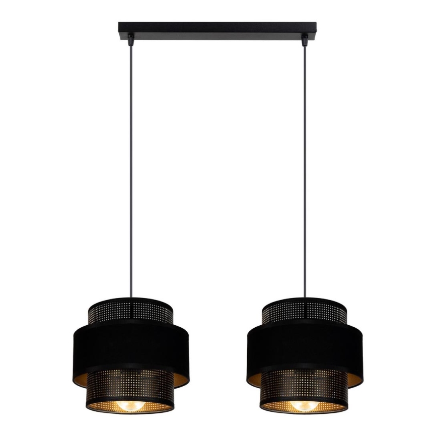 Chandelier on a string NESS 2xE27/60W/230V black