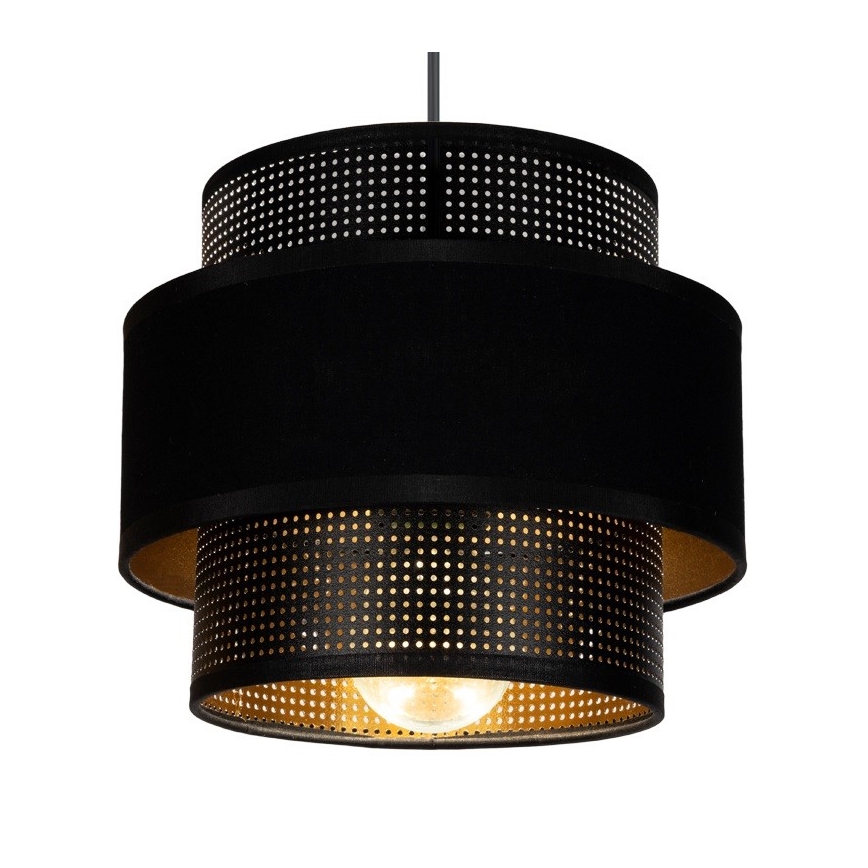 Chandelier on a string NESS 2xE27/60W/230V d. 30 cm black