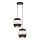 Chandelier on a string NESS 2xE27/60W/230V d. 30 cm black/white