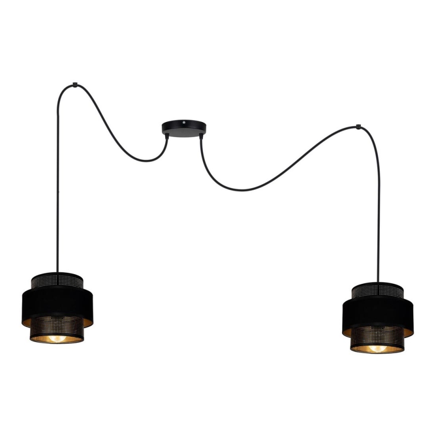 Chandelier on a string NESS 2xE27/60W/230V spider black