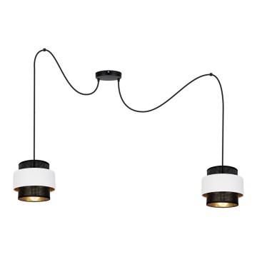 Chandelier on a string NESS 2xE27/60W/230V spider black/white