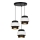 Chandelier on a string NESS 3xE27/60W/230V d. 45 cm black/white