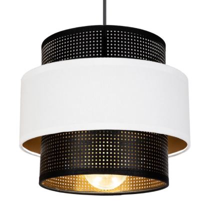 Chandelier on a string NESS 3xE27/60W/230V d. 45 cm black/white