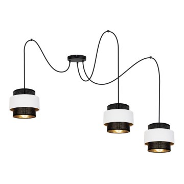 Chandelier on a string NESS 3xE27/60W/230V spider black/white