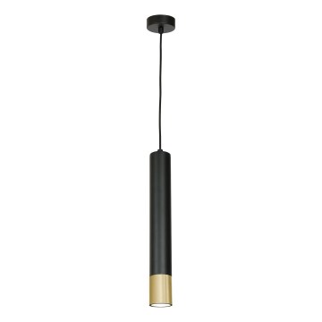 Chandelier on a string NEST 1xGU10/8W/230V black/golden