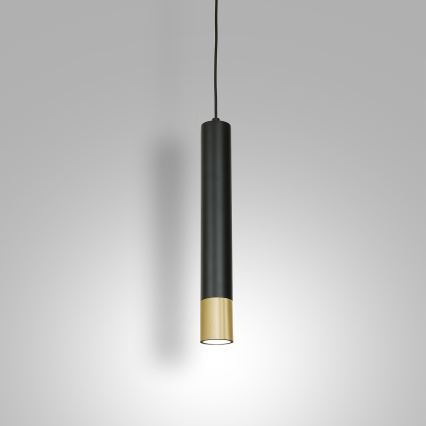 Chandelier on a string NEST 1xGU10/8W/230V black/golden