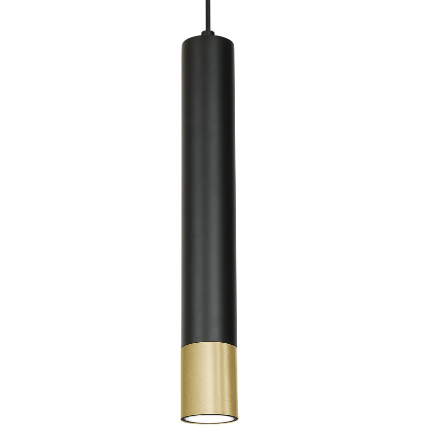 Chandelier on a string NEST 1xGU10/8W/230V black/golden